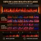 Chimenea Eléctrica Empotrable o de Pie 750/1500W 3 Caras 12 Colores de Llama 3D Termostato Control Remoto Negro Chimenea Eléctrica Empotrable o de Pie 750/1500W 3 Caras 12 Colores de Llama 3D Termostato Control Remoto Negro