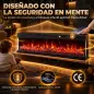 Chimenea Eléctrica Empotrable o de Pie 750/1500W 3 Caras 12 Colores de Llama 3D Termostato Control Remoto Negro Chimenea Eléctrica Empotrable o de Pie 750/1500W 3 Caras 12 Colores de Llama 3D Termostato Control Remoto Negro