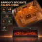Chimenea Eléctrica Empotrable o de Pie 750/1500W 3 Caras 12 Colores de Llama 3D Termostato Control Remoto Negro Chimenea Eléctrica Empotrable o de Pie 750/1500W 3 Caras 12 Colores de Llama 3D Termostato Control Remoto Negro