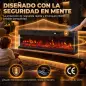 Chimenea Eléctrica Empotrable o de Pie 750/1500W 3 Caras 12 Colores de Llama 3D Termostato Control Remoto Negro Chimenea Eléctrica Empotrable o de Pie 750/1500W 3 Caras 12 Colores de Llama 3D Termostato Control Remoto Negro