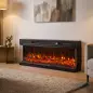 Chimenea Eléctrica Empotrable o de Pie 750/1500W 3 Caras 12 Colores de Llama 3D Termostato Control Remoto Negro Chimenea Eléctrica Empotrable o de Pie 750/1500W 3 Caras 12 Colores de Llama 3D Termostato Control Remoto Negro