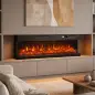 Chimenea Eléctrica Empotrable o de Pie 750/1500W 3 Caras 12 Colores de Llama 3D Termostato Control Remoto Negro Chimenea Eléctrica Empotrable o de Pie 750/1500W 3 Caras 12 Colores de Llama 3D Termostato Control Remoto Negro