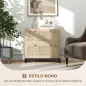 Armario Archivador de 2 Cajones de Ratán Bohemio con Cerraduras Barras para Carpetas, A4 y Legal 75x40x71,5 cm Roble Armario Archivador de 2 Cajones de Ratán Bohemio con Cerraduras Barras para Carpetas, A4 y Legal 75x40x71,5 cm Roble