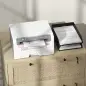 Armario Archivador de 2 Cajones de Ratán Bohemio con Cerraduras Barras para Carpetas, A4 y Legal 75x40x71,5 cm Roble Armario Archivador de 2 Cajones de Ratán Bohemio con Cerraduras Barras para Carpetas, A4 y Legal 75x40x71,5 cm Roble