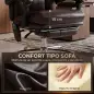 Silla de Oficina con 6 Puntos de Masaje Calor Lumbar Reposapiés Altura Ajustable Control Remoto y Tejido de PU Marrón Silla de Oficina con 6 Puntos de Masaje Calor Lumbar Reposapiés Altura Ajustable Control Remoto y Tejido de PU Marrón