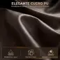 Silla de Oficina con 6 Puntos de Masaje Calor Lumbar Reposapiés Altura Ajustable Control Remoto y Tejido de PU Marrón Silla de Oficina con 6 Puntos de Masaje Calor Lumbar Reposapiés Altura Ajustable Control Remoto y Tejido de PU Marrón