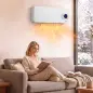 Calefactor Eléctrico de Pared 2000W con 3 Modos WiFi App Pantalla LED Termostato Temporizador y Oscilación Blanco