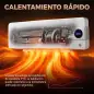 Calefactor Eléctrico de Pared 2000W con 3 Modos WiFi App Pantalla LED Termostato Temporizador y Oscilación Blanco