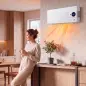 Calefactor Eléctrico de Pared 2000W con 3 Modos WiFi App Pantalla LED Termostato Temporizador y Oscilación Blanco