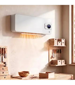 Calefactor Eléctrico de Pared 2000W con 3 Modos WiFi App Pantalla LED Termostato Temporizador y Oscilación Blanco
