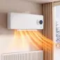 Calefactor Eléctrico de Pared 2000W con 3 Modos WiFi App Pantalla LED Termostato Temporizador y Oscilación Blanco