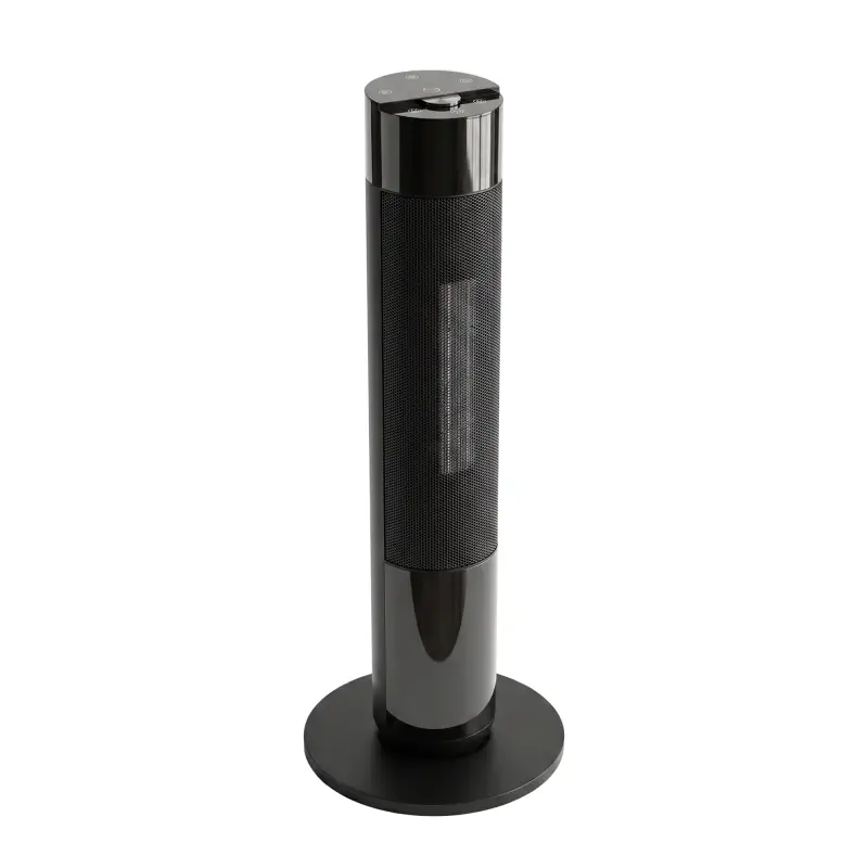 Calefactor Eléctrico Cerámico PTC 2000W con 5 Modos App Wi‑Fi Llama 3D Mando Protección Contra Sobrecalentamiento Negro