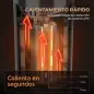 Calefactor Eléctrico Cerámico PTC 2000W con 5 Modos App Wi‑Fi Llama 3D Mando Protección Contra Sobrecalentamiento Negro