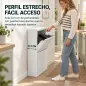 Mueble Cubos de Basura de Reciclaje de 4x15 L (60 L) 4 Compartimentos Estrechos de Acero Cierre Suave Blanco Mueble Cubos de Basura de Reciclaje de 4x15 L (60 L) 4 Compartimentos Estrechos de Acero Cierre Suave Blanco