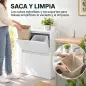 Mueble Cubos de Basura de Reciclaje de 4x15 L (60 L) 4 Compartimentos Estrechos de Acero Cierre Suave Blanco Mueble Cubos de Basura de Reciclaje de 4x15 L (60 L) 4 Compartimentos Estrechos de Acero Cierre Suave Blanco