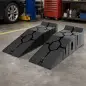 Juego 2 Rampas para Coches de HDPE Carga 2 Toneladas para Coches Estándares Furgonetas Pequeñas 90x29,5x22,5 cm Negro Juego 2 Rampas para Coches de HDPE Carga 2 Toneladas para Coches Estándares Furgonetas Pequeñas 90x29,5x22,5 cm Negro