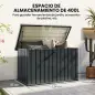 Arcón Exterior 400L Baúl de Almacenaje Exterior de Acero Galvanizado Resistente a la Intemperie con Cerradura Gris Arcón Exterior 400L Baúl de Almacenaje Exterior de Acero Galvanizado Resistente a la Intemperie con Cerradura Gris
