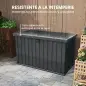 Arcón Exterior 400L Baúl de Almacenaje Exterior de Acero Galvanizado Resistente a la Intemperie con Cerradura Gris Arcón Exterior 400L Baúl de Almacenaje Exterior de Acero Galvanizado Resistente a la Intemperie con Cerradura Gris