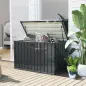 Arcón Exterior 400L Baúl de Almacenaje Exterior de Acero Galvanizado Resistente a la Intemperie con Cerradura Gris Arcón Exterior 400L Baúl de Almacenaje Exterior de Acero Galvanizado Resistente a la Intemperie con Cerradura Gris