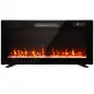 Chimenea Eléctrica Ultrafina 900/1800W Empotrable/Colgante/de Pie 12 Colores de Llama 3D Control Remoto hasta 35㎡ Negro