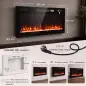 Chimenea Eléctrica Ultrafina 900/1800W Empotrable/Colgante/de Pie 12 Colores de Llama 3D Control Remoto hasta 35㎡ Negro Chimenea Eléctrica Ultrafina 900/1800W Empotrable/Colgante/de Pie 12 Colores de Llama 3D Control Remoto hasta 35㎡ Negro