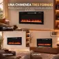 Chimenea Eléctrica Ultrafina 900/1800W Empotrable/Colgante/de Pie 12 Colores de Llama 3D Control Remoto hasta 35㎡ Negro Chimenea Eléctrica Ultrafina 900/1800W Empotrable/Colgante/de Pie 12 Colores de Llama 3D Control Remoto hasta 35㎡ Negro