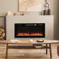 Chimenea Eléctrica Ultrafina 900/1800W Empotrable/Colgante/de Pie 12 Colores de Llama 3D Control Remoto hasta 35㎡ Negro Chimenea Eléctrica Ultrafina 900/1800W Empotrable/Colgante/de Pie 12 Colores de Llama 3D Control Remoto hasta 35㎡ Negro