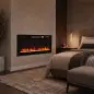 Chimenea Eléctrica Ultrafina 900/1800W Empotrable/Colgante/de Pie 12 Colores de Llama 3D Control Remoto hasta 35㎡ Negro Chimenea Eléctrica Ultrafina 900/1800W Empotrable/Colgante/de Pie 12 Colores de Llama 3D Control Remoto hasta 35㎡ Negro