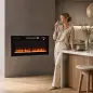 Chimenea Eléctrica Ultrafina 900/1800W Empotrable/Colgante/de Pie 12 Colores de Llama 3D Control Remoto hasta 35㎡ Negro Chimenea Eléctrica Ultrafina 900/1800W Empotrable/Colgante/de Pie 12 Colores de Llama 3D Control Remoto hasta 35㎡ Negro
