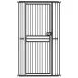 Barrera de Seguridad Perros Gatos Extra Alta 180 cm Extensible 74-100 cm para Puerta Escalera Montaje a Presión Negro