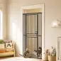 Barrera de Seguridad Perros Gatos Extra Alta 180 cm Extensible 74-100 cm para Puerta Escalera Montaje a Presión Negro