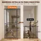 Barrera de Seguridad Perros Gatos Extra Alta 180 cm Extensible 74-100 cm para Puerta Escalera Montaje a Presión Negro Barrera de Seguridad Perros Gatos Extra Alta 180 cm Extensible 74-100 cm para Puerta Escalera Montaje a Presión Negro