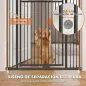 Barrera de Seguridad Perros Gatos Extra Alta 180 cm Extensible 74-100 cm para Puerta Escalera Montaje a Presión Negro Barrera de Seguridad Perros Gatos Extra Alta 180 cm Extensible 74-100 cm para Puerta Escalera Montaje a Presión Negro
