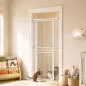 Barrera de Seguridad Perros Gatos Extra Alta 180 cm Extensible 74-100 cm para Puerta Escalera Montaje a Presión Blanco