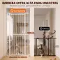 Barrera de Seguridad Perros Gatos Extra Alta 180 cm Extensible 74-100 cm para Puerta Escalera Montaje a Presión Blanco Barrera de Seguridad Perros Gatos Extra Alta 180 cm Extensible 74-100 cm para Puerta Escalera Montaje a Presión Blanco