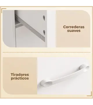 Alacena de Cocina con 5 Puertas 3 Estantes Cajón Encimera para Microondas Estantes Ajustables 106,5x40x180 cm Blanco