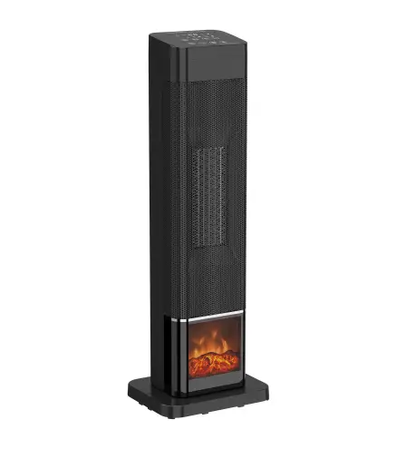 Calefactor Eléctrico Cerámico PTC 2000W con 4 Modos Llama Dinámica Mando Oscilación 70° Protección Sobrecalentamiento