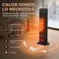 Calefactor Eléctrico Cerámico PTC 2000W con 4 Modos Llama Dinámica Mando Oscilación 70° Protección Sobrecalentamiento