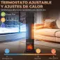 Calefactor Eléctrico Cerámico PTC 2000W con 4 Modos Llama Dinámica Mando Oscilación 70° Protección Sobrecalentamiento