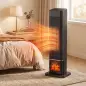 Calefactor Eléctrico Cerámico PTC 2000W con 4 Modos Llama Dinámica Mando Oscilación 70° Protección Sobrecalentamiento
