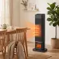 Calefactor Eléctrico Cerámico PTC 2000W con 4 Modos Llama Dinámica Mando Oscilación 70° Protección Sobrecalentamiento