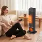 Calefactor Eléctrico Cerámico PTC 2000W con 4 Modos Llama Dinámica Mando Oscilación 70° Protección Sobrecalentamiento