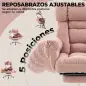 Silla de Oficina Ergonómica con Reposapiés Reposabrazos y Respaldo Alto Abatibles Reclinable 135° Altura Ajustable Rosa Silla de Oficina Ergonómica con Reposapiés Reposabrazos y Respaldo Alto Abatibles Reclinable 135° Altura Ajustable Rosa