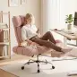 Silla de Oficina Ergonómica con Reposapiés Reposabrazos y Respaldo Alto Abatibles Reclinable 135° Altura Ajustable Rosa Silla de Oficina Ergonómica con Reposapiés Reposabrazos y Respaldo Alto Abatibles Reclinable 135° Altura Ajustable Rosa