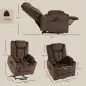 Sillón Relax Reclinable Eléctrico Levanta Personas Mayores con Masaje Calor Portavasos Mando Bolsillos Marrón Oscuro Sillón Relax Reclinable Eléctrico Levanta Personas Mayores con Masaje Calor Portavasos Mando Bolsillos Marrón Oscuro