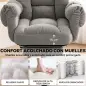 Silla de Oficina Ergonómica con Reposapiés Reposabrazos y Respaldo Alto Abatibles Reclinable 135° Altura Ajustable Gris Silla de Oficina Ergonómica con Reposapiés Reposabrazos y Respaldo Alto Abatibles Reclinable 135° Altura Ajustable Gris