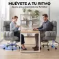 Silla de Oficina Ergonómica con Reposapiés Reposabrazos y Respaldo Alto Abatibles Reclinable 135° Altura Ajustable Gris Silla de Oficina Ergonómica con Reposapiés Reposabrazos y Respaldo Alto Abatibles Reclinable 135° Altura Ajustable Gris