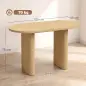 Mesa de Comedor Ovalada Rústica para 4 Personas Tablero Grueso y Patas de Pedestal Tipo Tambor 120x60x76 cm Roble