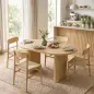 Mesa de Comedor Ovalada Rústica para 4 Personas Tablero Grueso y Patas de Pedestal Tipo Tambor 120x60x76 cm Roble
