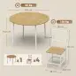 Conjunto de Comedor con Mesa Plegable y 4 Sillas Apilables para 4 Personas Roble y Blanco Conjunto de Comedor con Mesa Plegable y 4 Sillas Apilables para 4 Personas Roble y Blanco